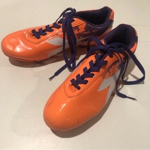 Diadora Soccer Shows Womens Size 8 Orange, Purple and White